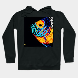 Angel Fish Swimming in the Deep Hoodie